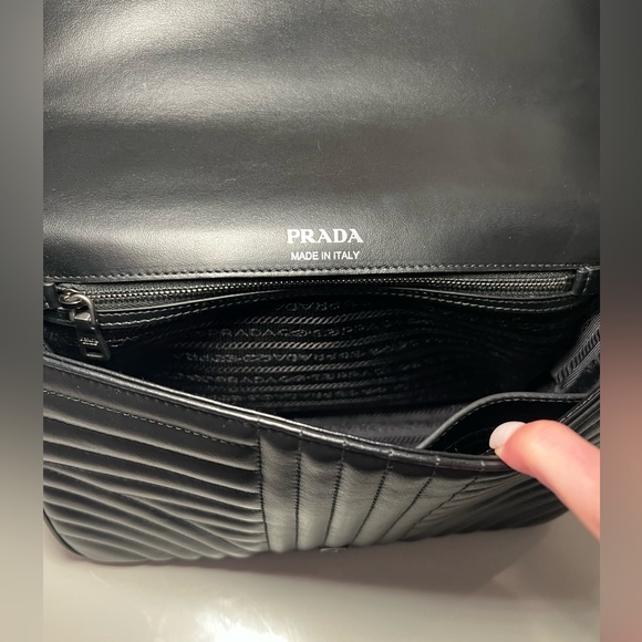 Prada Diagramme Leather Shoulder Bag Crossbody - Picture 5 of 7